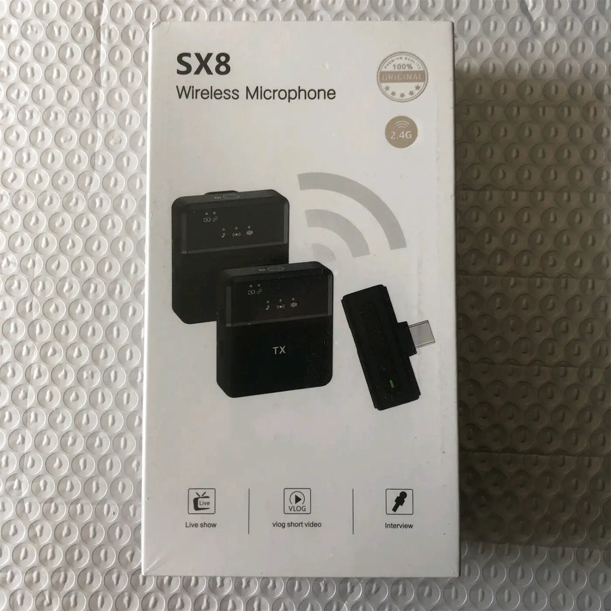 SX8 Type-C Wireless Lavalier Microphone – For Vlogging & Interviews